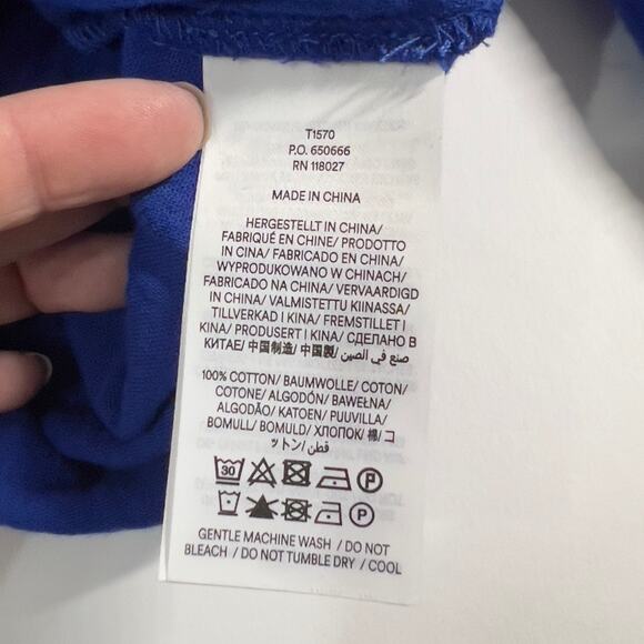 Boden 10 NEW Doublecloth Blouson Sleeve Top Surf the Web Blue *flaw - Picture 7 of 11